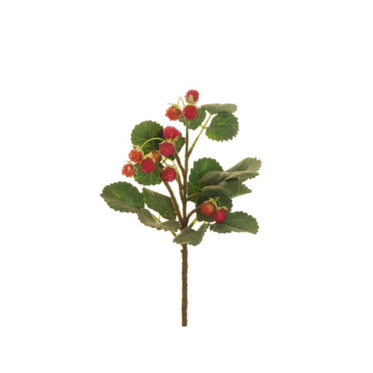 RAMO FIORE LAMPONE H32CM CON FRUTTI