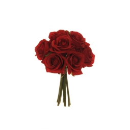 BOUQUET ROSE H25CM       ROSSE