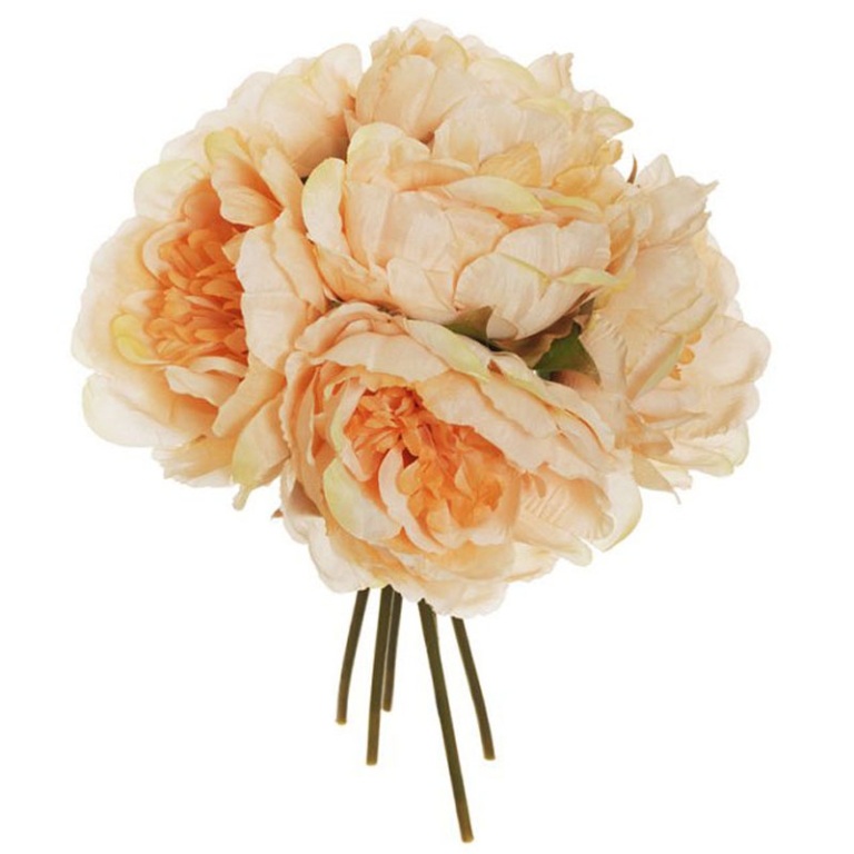 BOUQUET PEONIE H29CM     BEIGE CHIARO