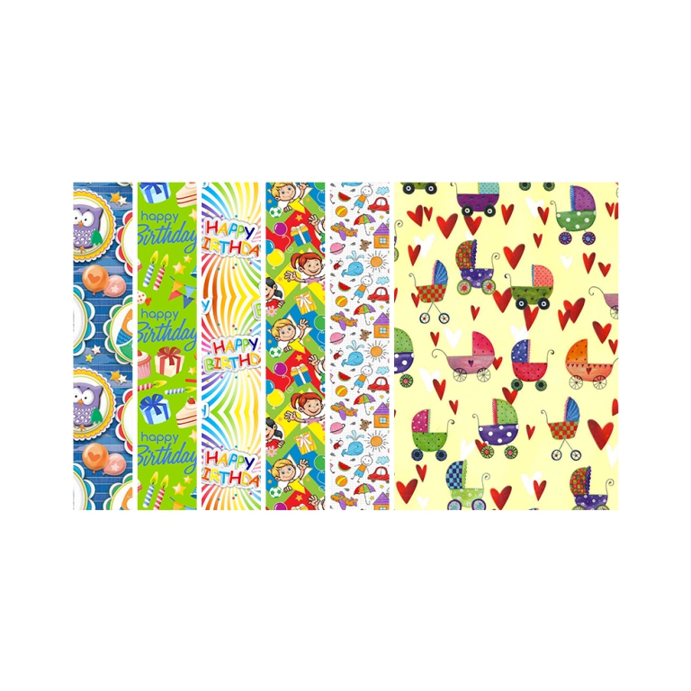 ROTOLO CARTA REGALO 70CMX2MT GENERICO RB2 TEEN