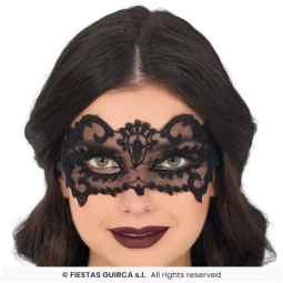 MASCHERA DOMINO DI PIZZO NERO