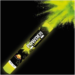 TUBO SPARA POLVERE 30CM GIALLO 20/30GR COLOR RUN