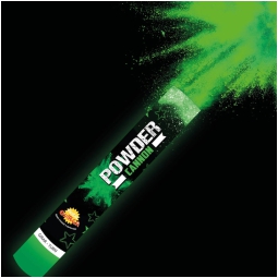 TUBO SPARA POLVERE 30CM VERDE 20/30GR COLOR RUN