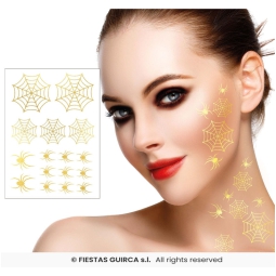 TATUAGGI PER IL VISO     RAGNATELE ORO