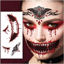 TATUAGGI PER IL VISO HALLOWEEN VAMPIRO