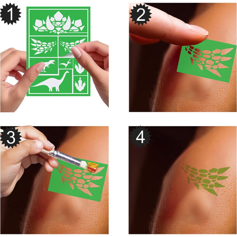 STENCIL PER TRUCCO 14X20CM DINOSAURO 5