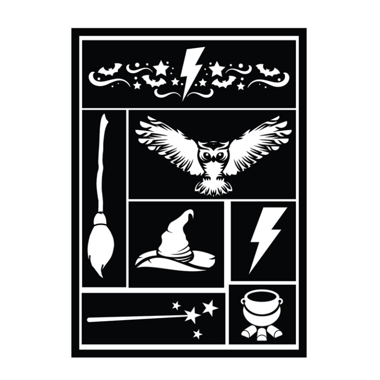 STENCIL PER TRUCCO 14X20CM MAGIA 3