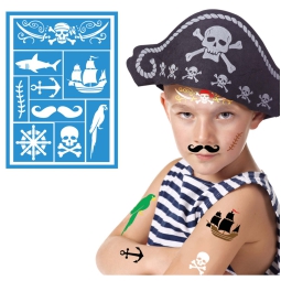 STENCIL PER TRUCCO 14X20CM PIRATA