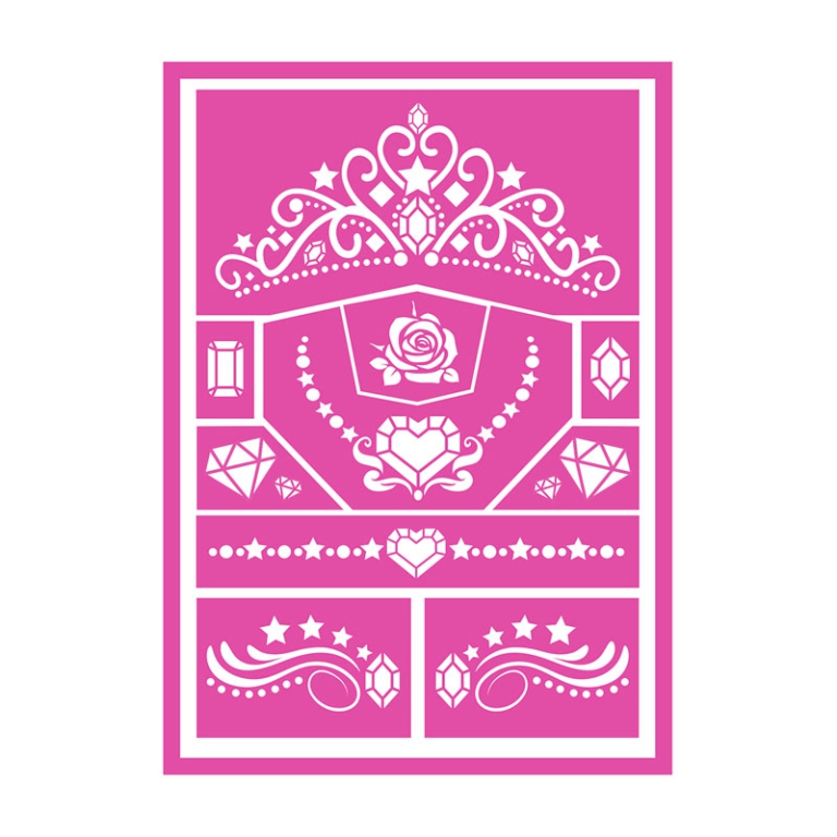 STENCIL PER TRUCCO 14X20CM PRINCIPESSA 3