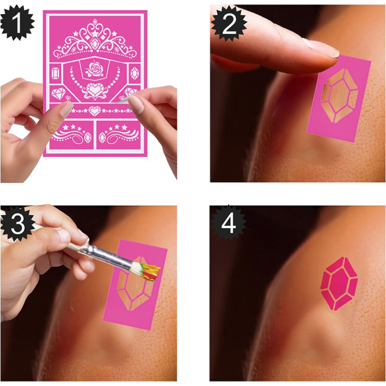 STENCIL PER TRUCCO 14X20CM PRINCIPESSA 5