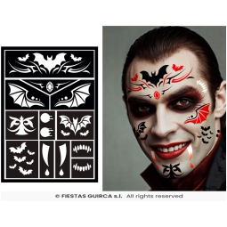 STENCIL PER IL TRUCCO    VAMPIRO 14X20CM