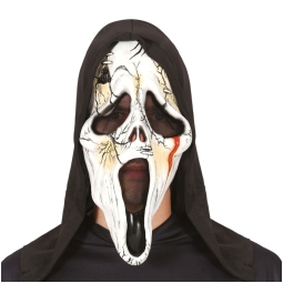 MASCHERA ASSASSINO CON CAPPUCCIO IN LATTICE