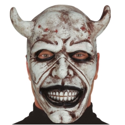 MASCHERA DEMONE BIANCO IN LATTICE