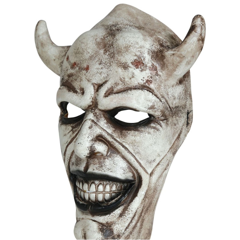 MASCHERA DEMONE BIANCO IN LATTICE 2