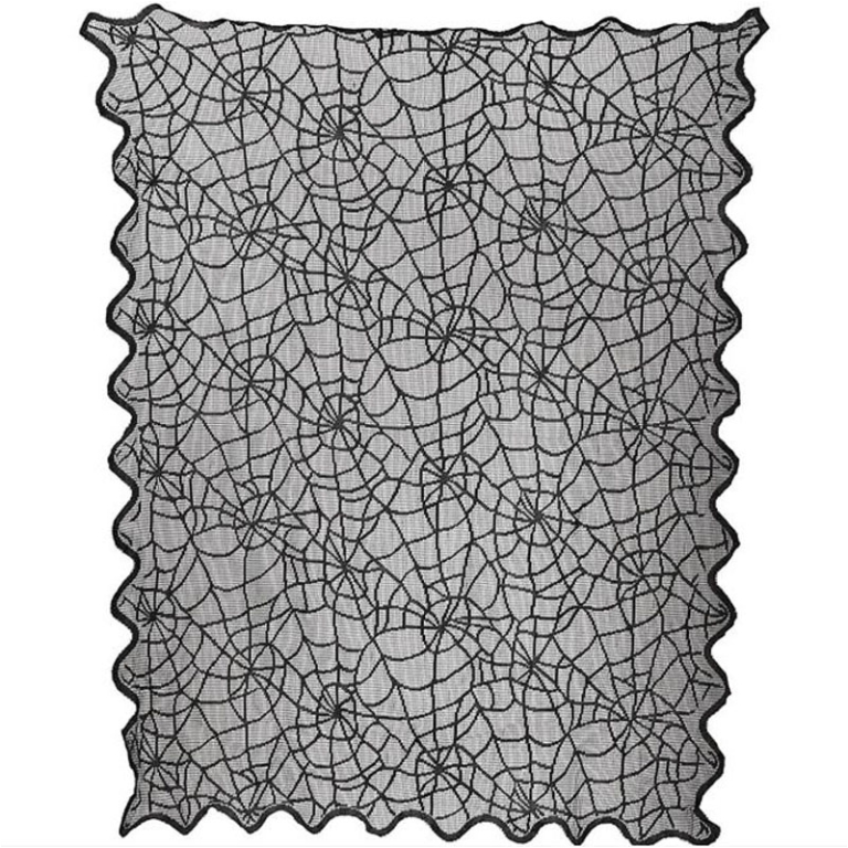 TOVAGLIA IN PIZZO NERO 100X75CM HALLOWEEN 2
