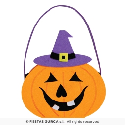 CESTINO HALLOWEEN IN FELTRO 16X18CM