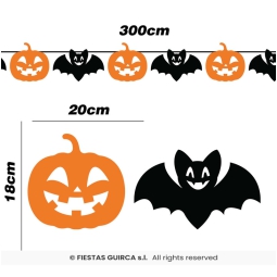 FESTONE ZUCCA E PIPPISTRELLO 3M