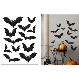 DECORAZIONE ADESIVA PIPISTRELLI 30X40CM