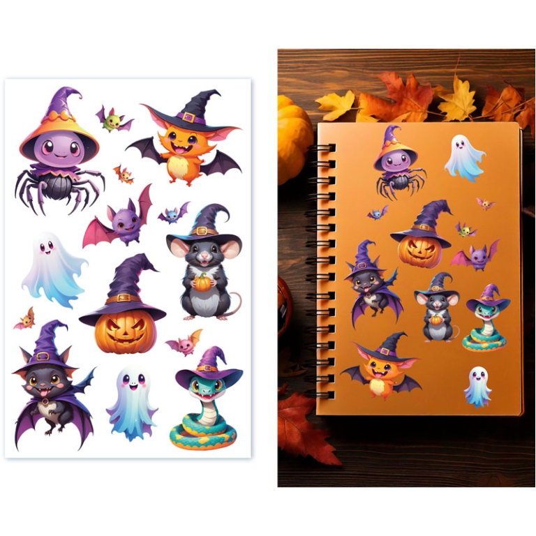 BUSTA ADESIVI HALLOWEEN  13X20CM