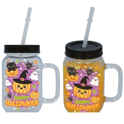 BOCCALE CON CANNUCCIA 14CM HALLOWEEN