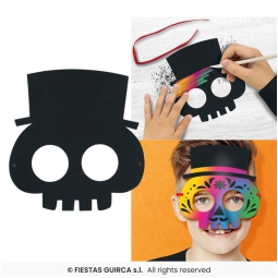 MASCHERE HALLOWEEN DA COLORARE 20CM 6PZ