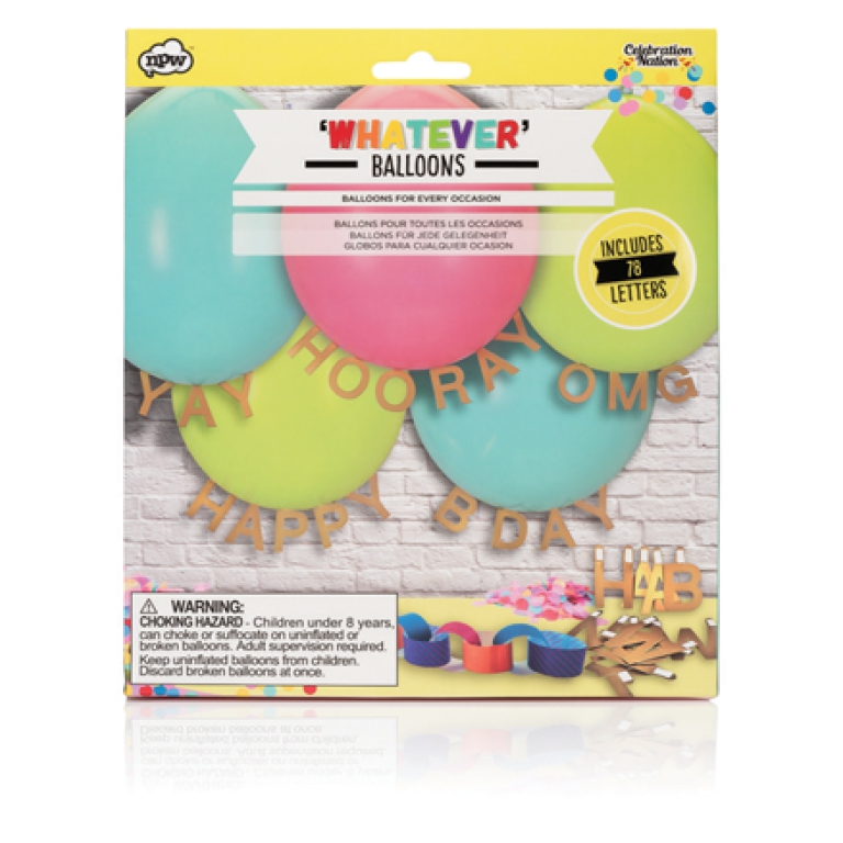 PALLONCINI CON 78 LETTERE 15PZ