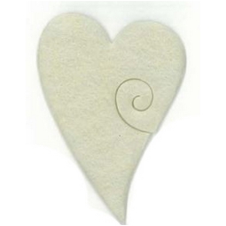 DECORAZIONE CUORI 20PZ   L5,2CM FELTRO BIANCO