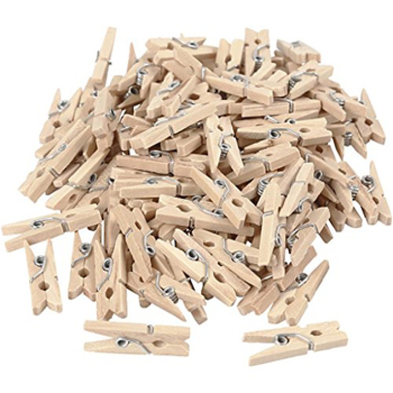 MOLLETTE 25X3MM 100PZ    LEGNO NATURALE