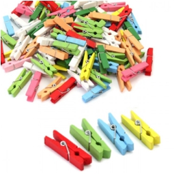 MOLLETTE 25X3MM 100PZ    LEGNO COLORATO