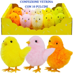 PULCINI 10PZ COLORI ASSORTITI CINIGLIA