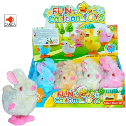 CONIGLIO SALTERINO 12PZ  A CARICA COLORI ASSORTITI
