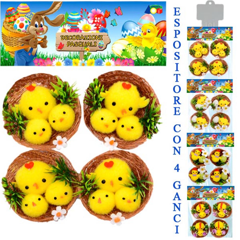 NIDO CON PULCINI 4PZ     ASSORTITI