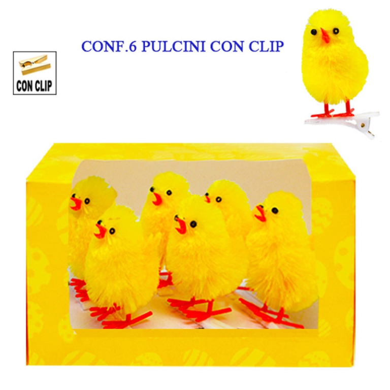 PULCINI CON CLIP SET 6PZ
