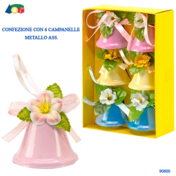 DECORO CAMPANELLE 6PZ    DA APPENDERE H5CM