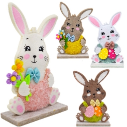 CONIGLIETTO DOPPIO FELTRO CUCITO BASE FELTRO