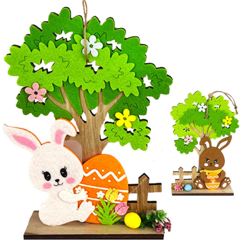 DECORO CONIGLIO FELTRO   SOGGETTI ASSORTITI