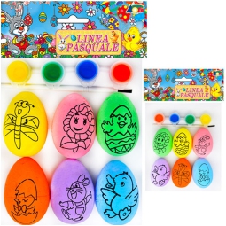 SET UOVA 6PZ DA COLORARE CON COLORI ASSORTITI