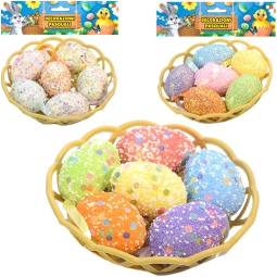 CESTINO 6 UOVA PRALINATE COLORI ASSORTITI