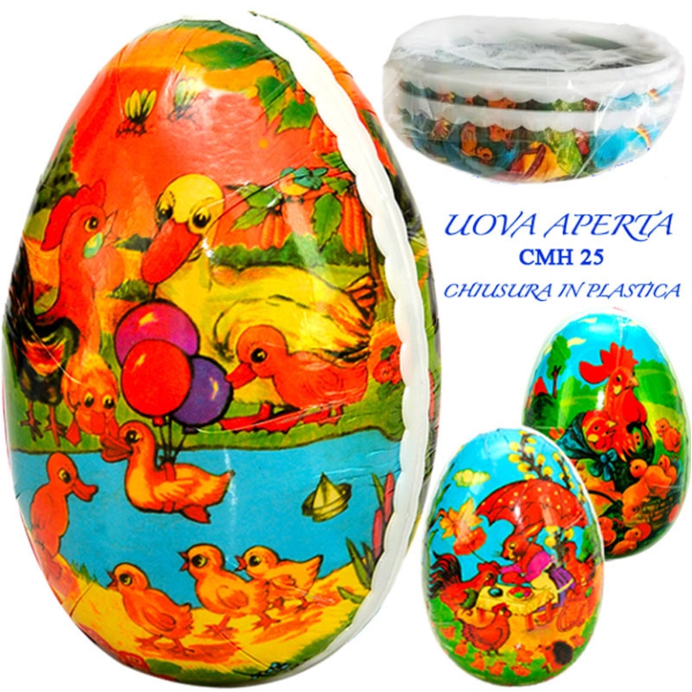 UOVO CONTENITORE H25CM   CARTONE DECORATO