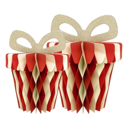 DECORAZIONE CARTA PACCO  REGALO 2PZ FIOCCO 20/25CM