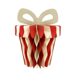 DECORAZIONE CARTA PACCO  REGALO FIOCCO 30CM