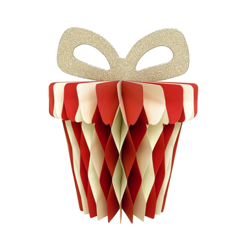 DECORAZIONE CARTA PACCO  REGALO FIOCCO 30CM
