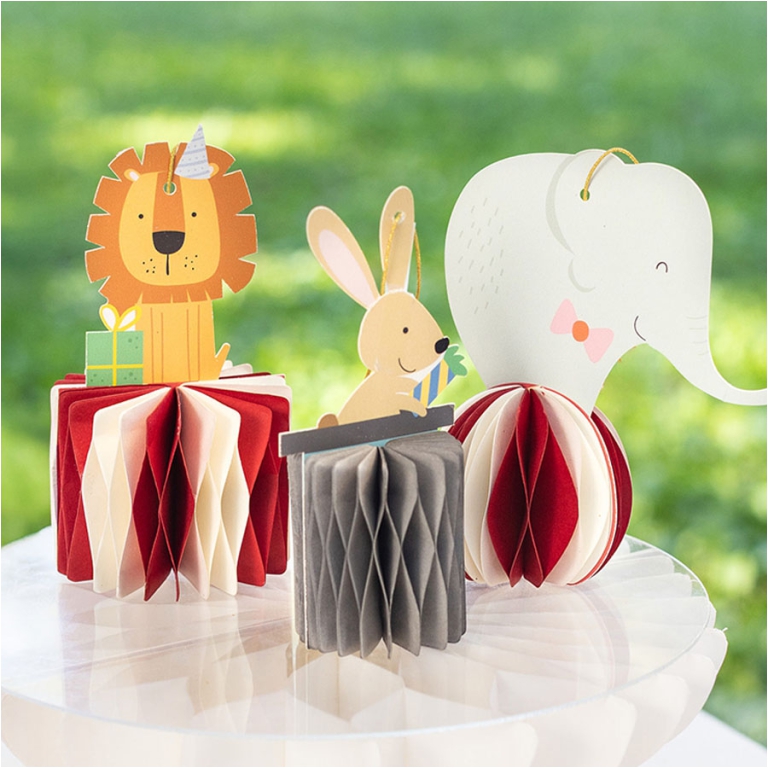 DECORAZIONI CARTA 3PZ    CM11 CIRCO ASSORTITI