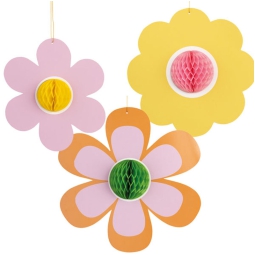 DECORAZIONE CARTA 3PZ    20-25-30CM FIORI