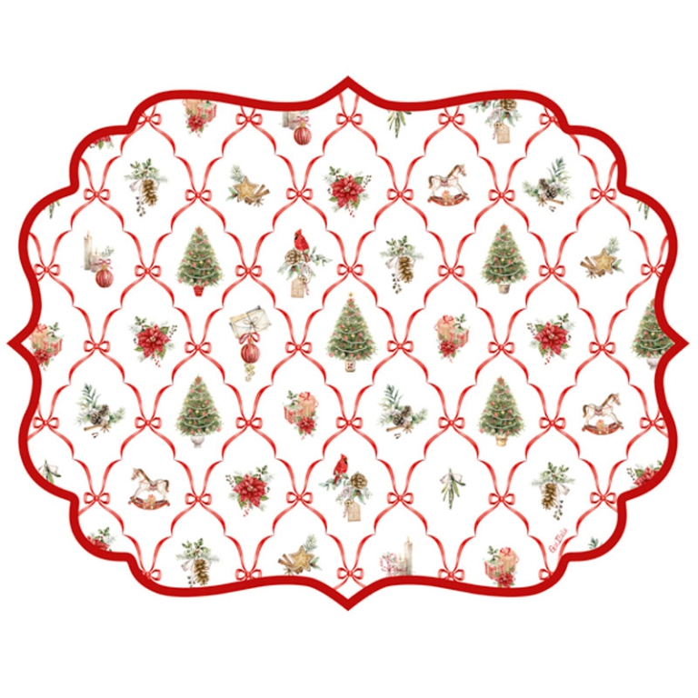 TOVAGLIETTA CARTA 43X33  4PZ CHRISTMAS FANTASY
