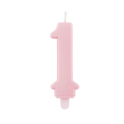 CANDELINA PRIMO COMPLEANNO 7,5CM ROSA