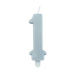 CANDELINA PRIMO COMPLEANNO 7,5CM AZZURRO