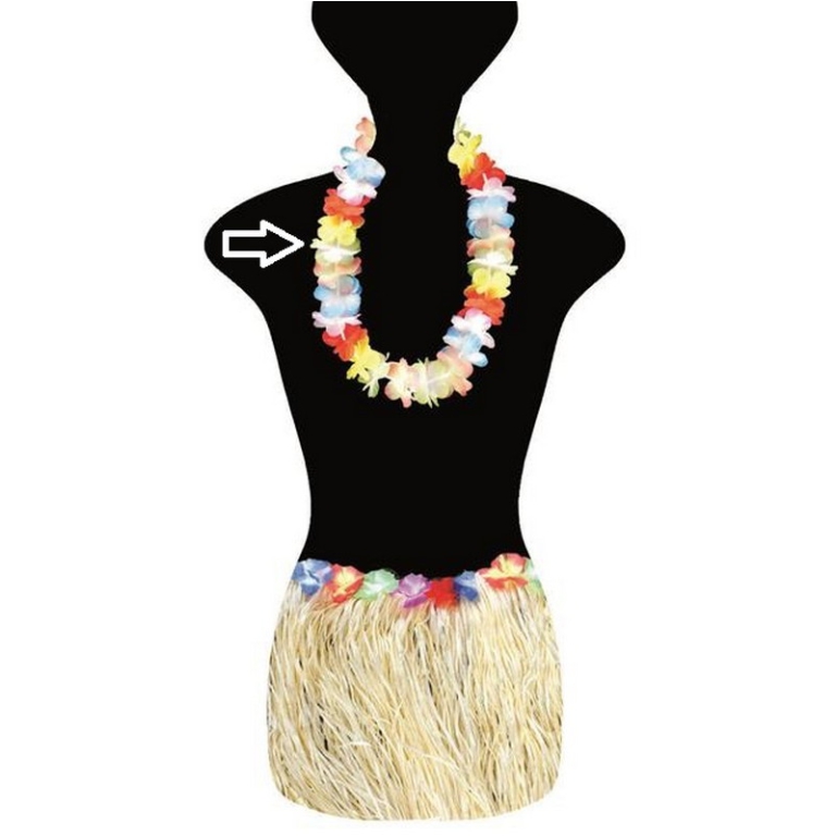 COLLANA HAWAII STOFFA    MULTICOLORE