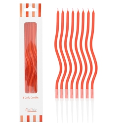CANDELINE CURLY 8PZ CM12 ROSSO