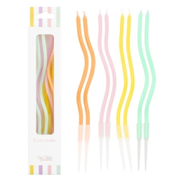 CANDELINE CURLY 8PZ CM12 PASTELLO ASSORTITE